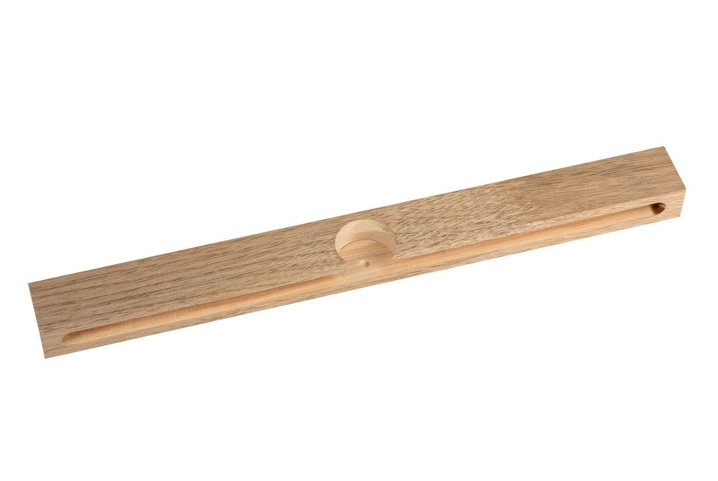 Righello in legno con una rientranza per misurazioni precise