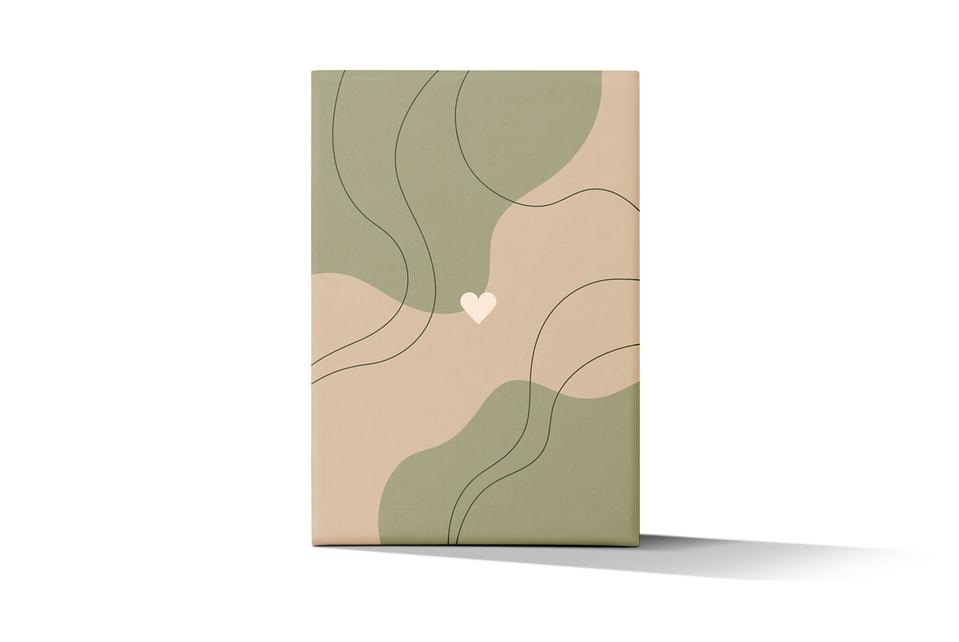 Un CEWE fotolibro con design moderno e astratto in colori tenui.